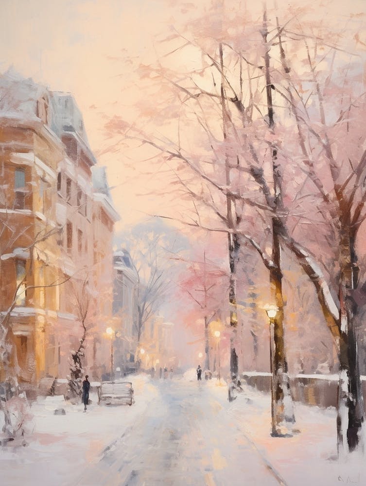 Dreamy Winter Painting Berlin Germany 2