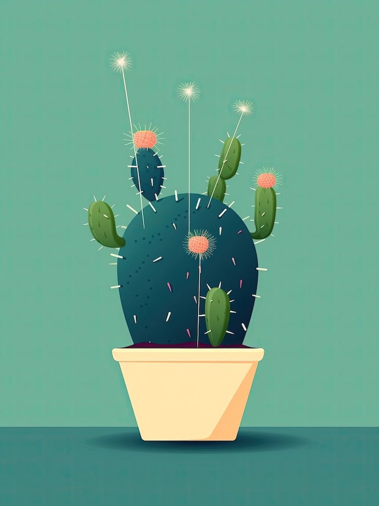 Pincushion Cactus Illustration 1