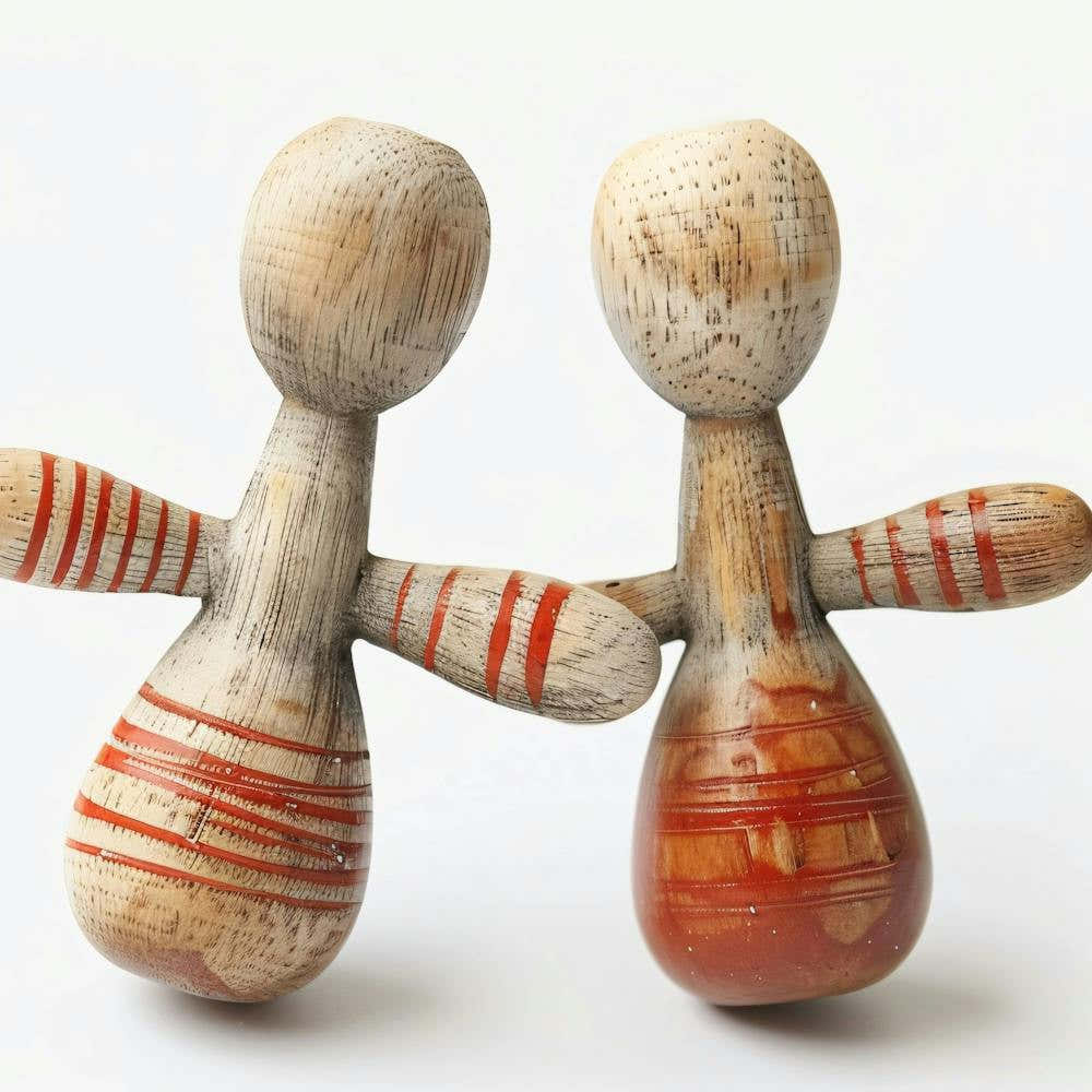 Couple Of Wooden Dolls