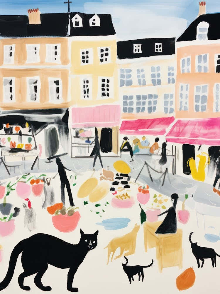 The Food Market In Bath 1 Illustration