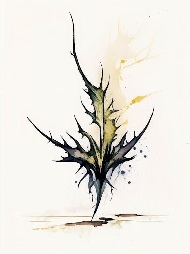 Devil's Claw Herb Minimalist Watercolour 2