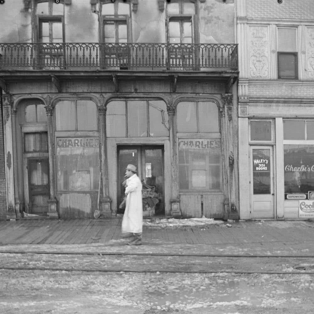 A Street In Cairo, Illinois, During The Flood By Russell Lee