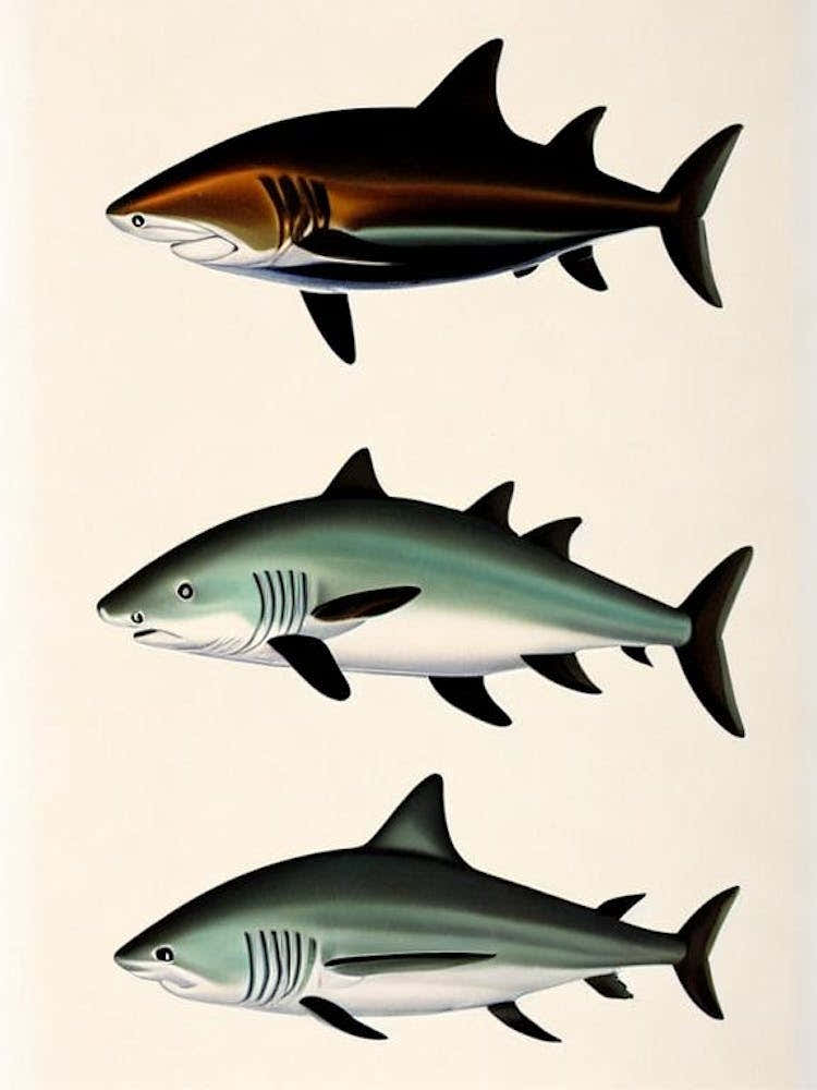 Reef Shark Vintage Poster