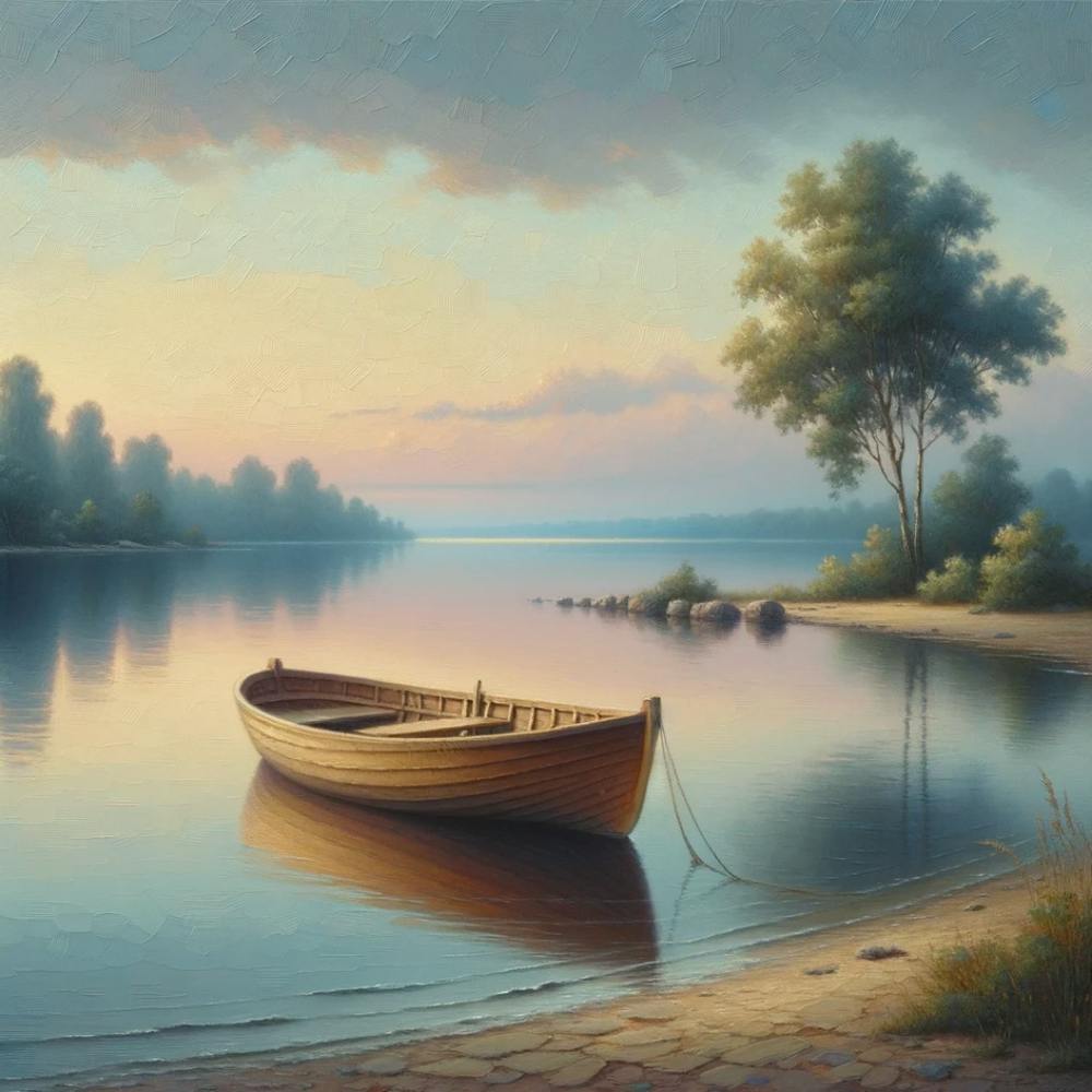 Boat At The Lake - Van Gogh Wall Art