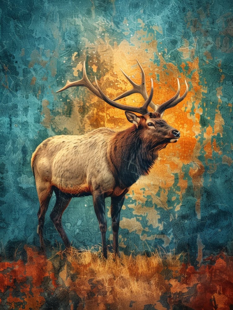 Elk In The Grass