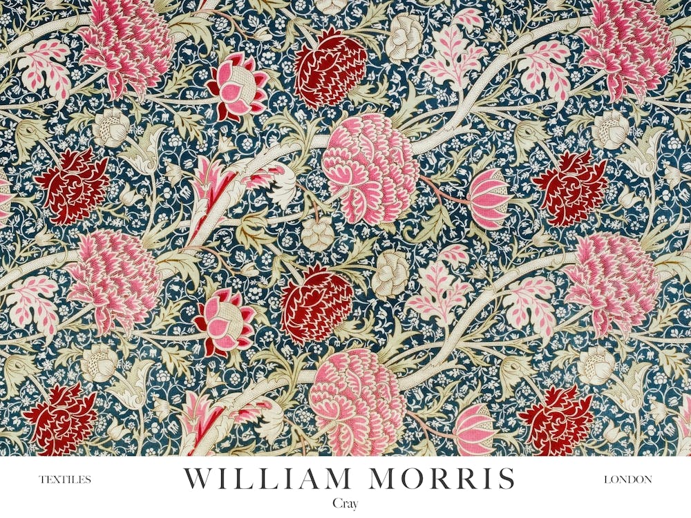William Morris Prints Cray Landscape Botanical Vintage