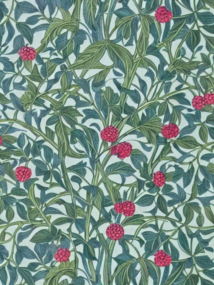 Black Cherry tree Vintage Botanical