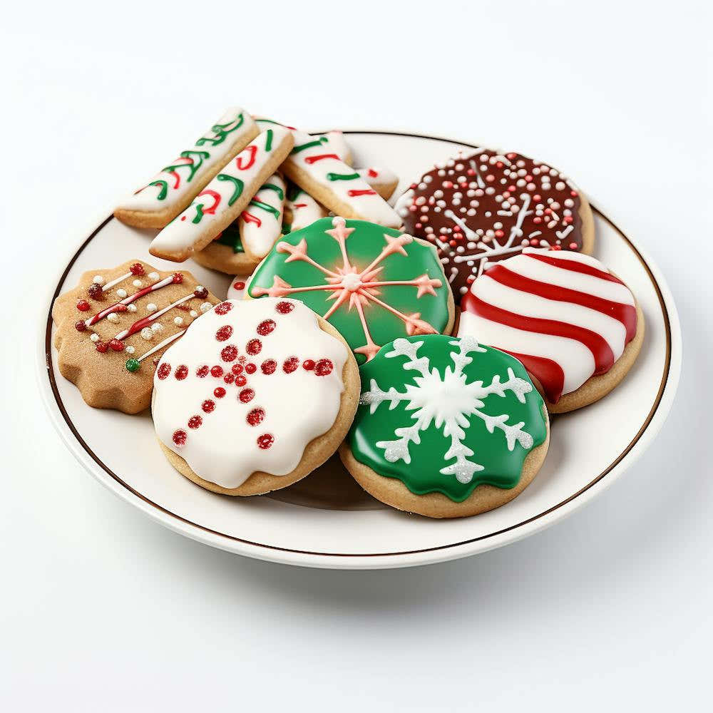 Christmas Cookies On A Plate 1