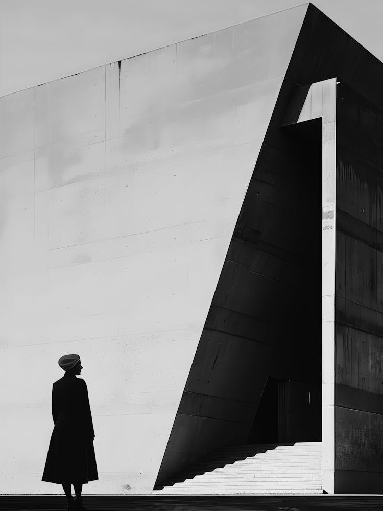 Woman In Front Of A Building