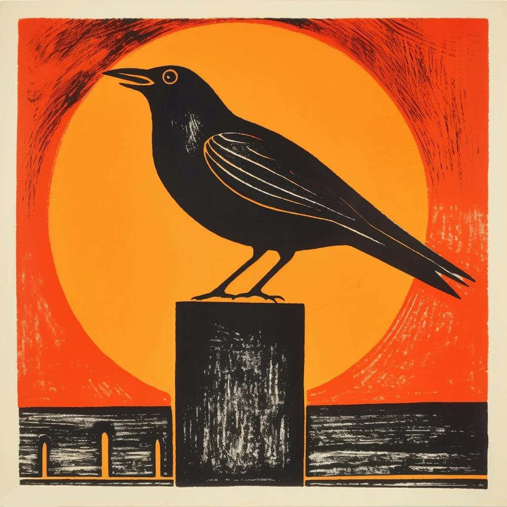 Retro Bird Lithograph Baldpate 3