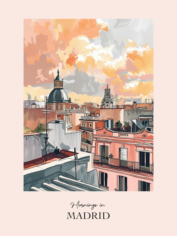Mornings In Madrid Rooftops Morning Skyline 2