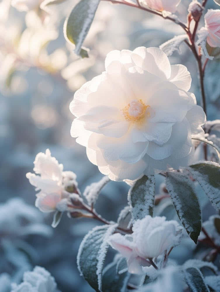 Frosty Botanical Camellia 1