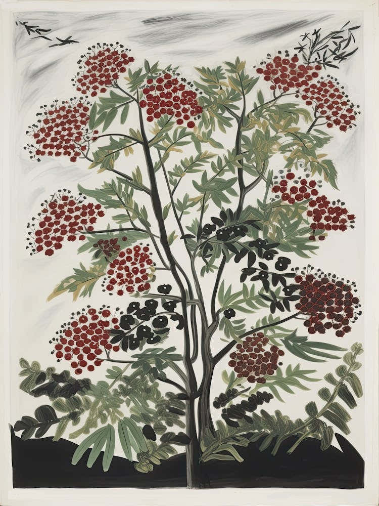 Elderberry Fruit Drawing 1
