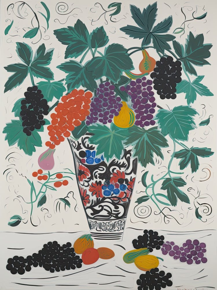 Blackberry Fruit Drawing 1