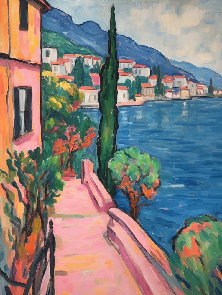 Lake Como Italy 2 Fauvist Painting