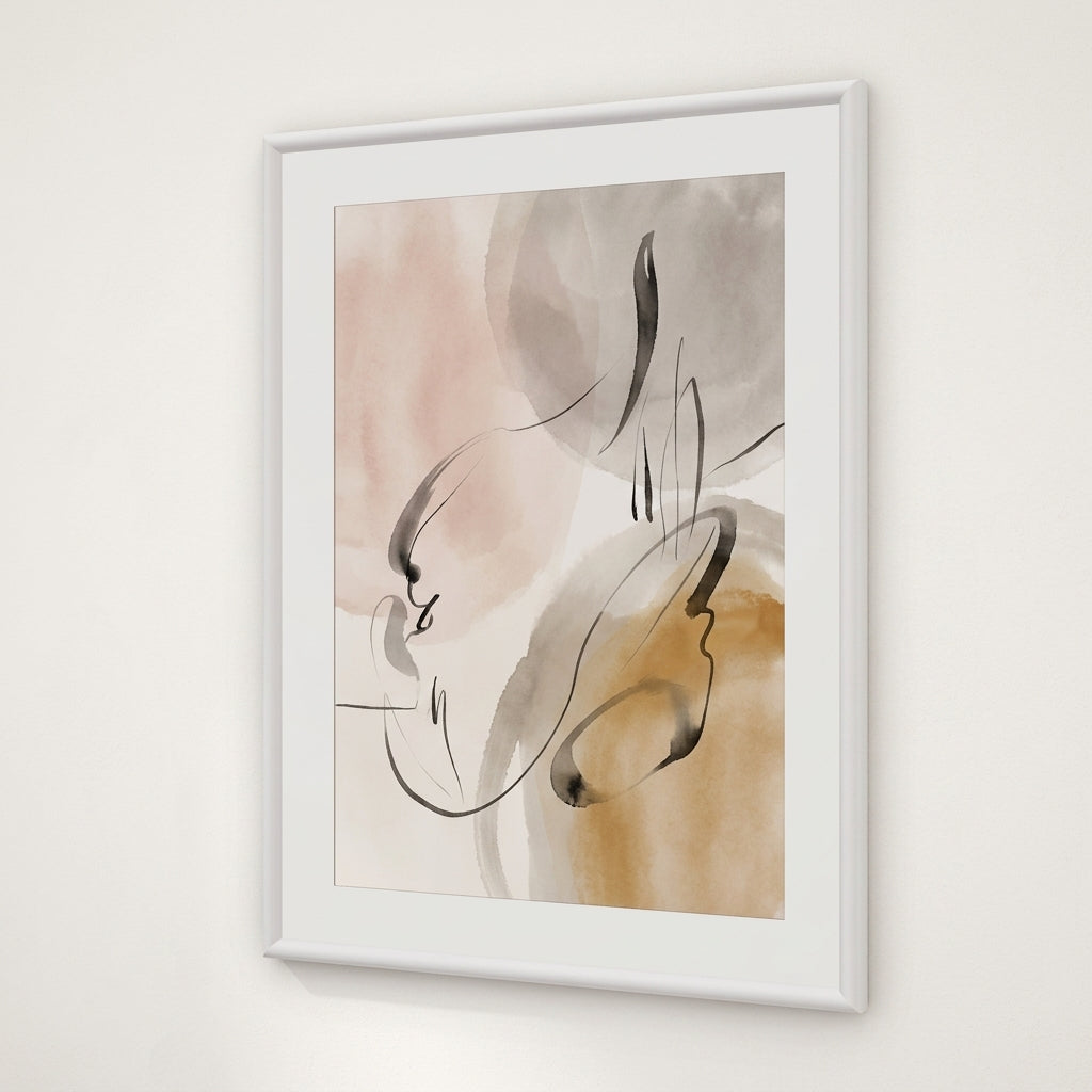 The Curve Frame - White Grain