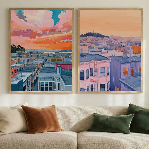 Set of 2 Bay City Skies