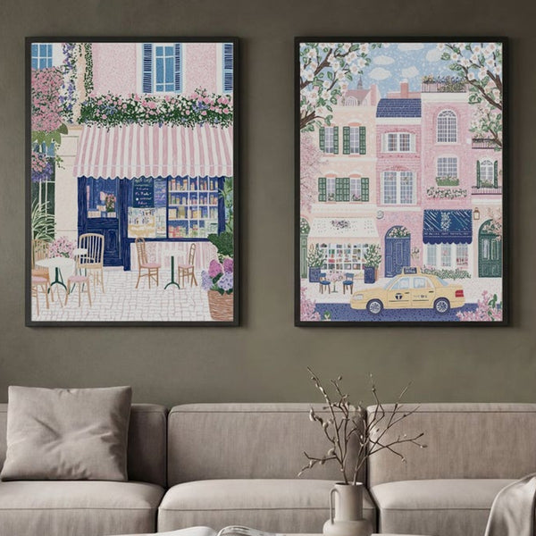 Set of 2 Blooming Parisian Views