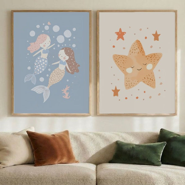 Set of 2 Coastal Nursery