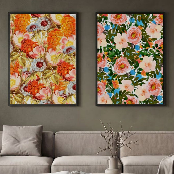 Set of 2 Coral Rose