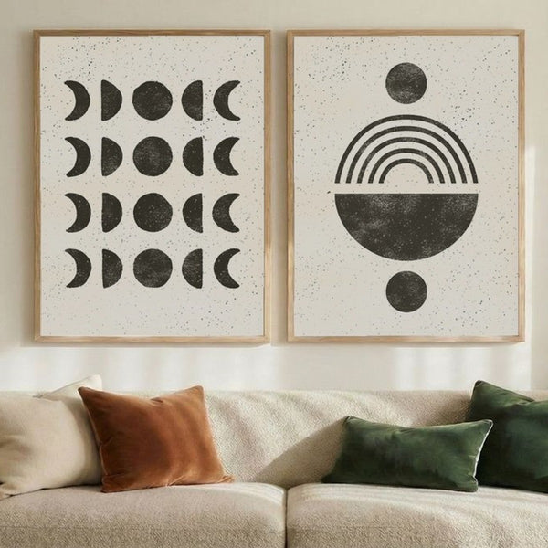 Set of 2 Geometric Noir