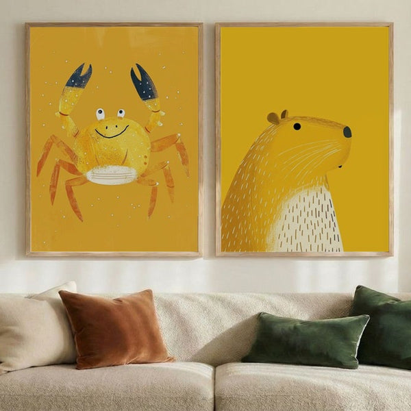 Set of 2 Golden Animal Glow