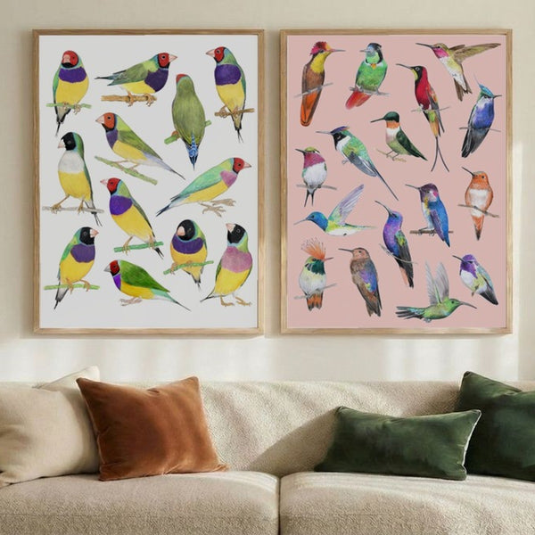 Set of 2 Golden Aviary