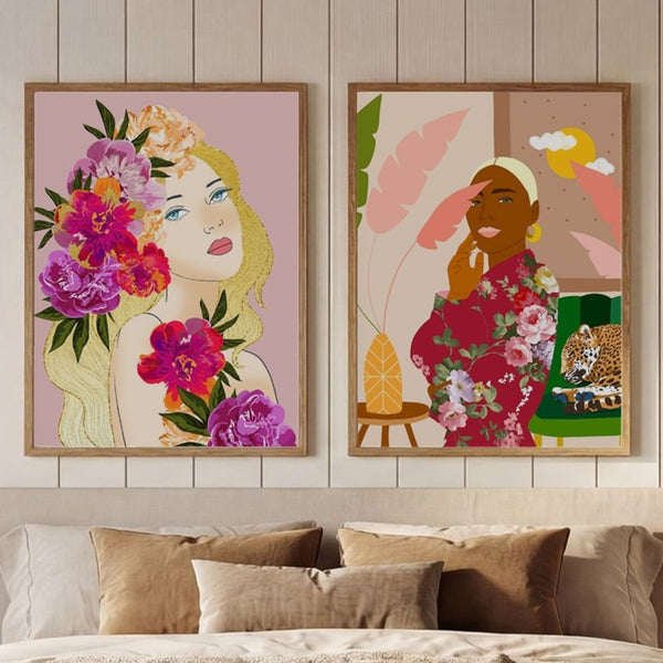 Set of 2 Golden Bloom