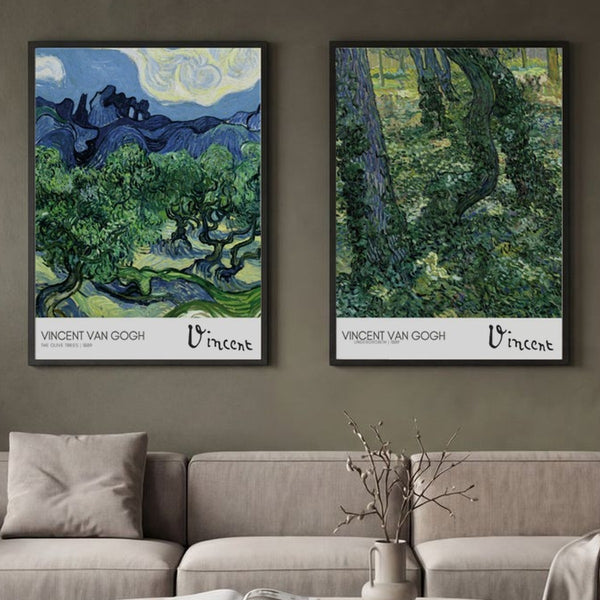 Set of 2 Impressionistic Greens