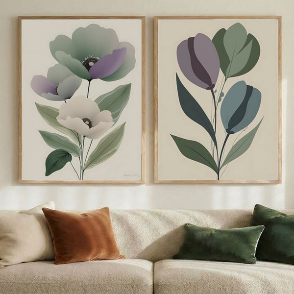 Set of 2 Misty Pastels