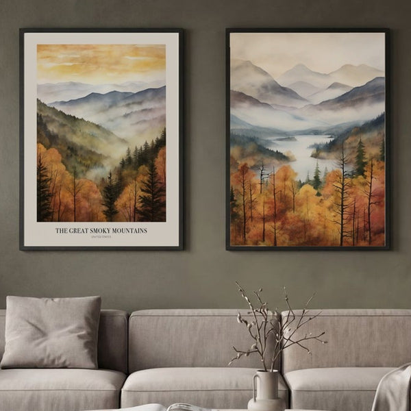 Set of 2 Misty Peaks