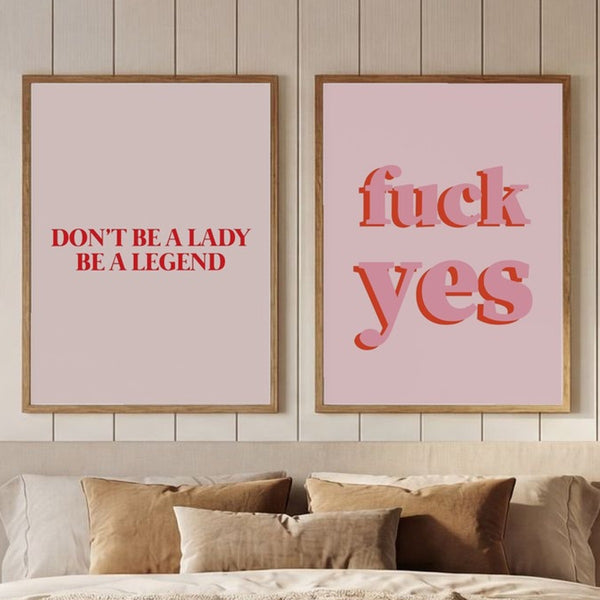 Set of 2 Modern Affirmation