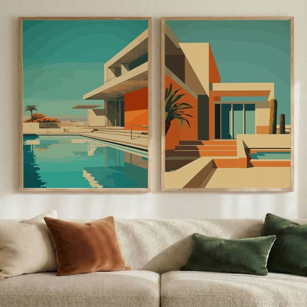 Set of 2 Modern Coastline