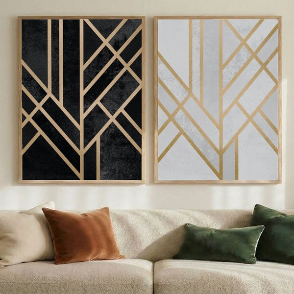 Set of 2 Monochrome Radiance