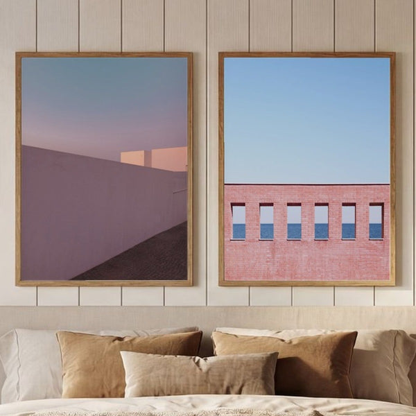 Set of 2 Pastel Architectures
