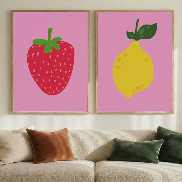 Set of 2 Pastel Fruit Pop