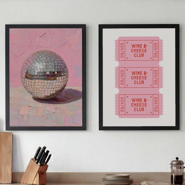 Set of 2 Pink Disco Nights