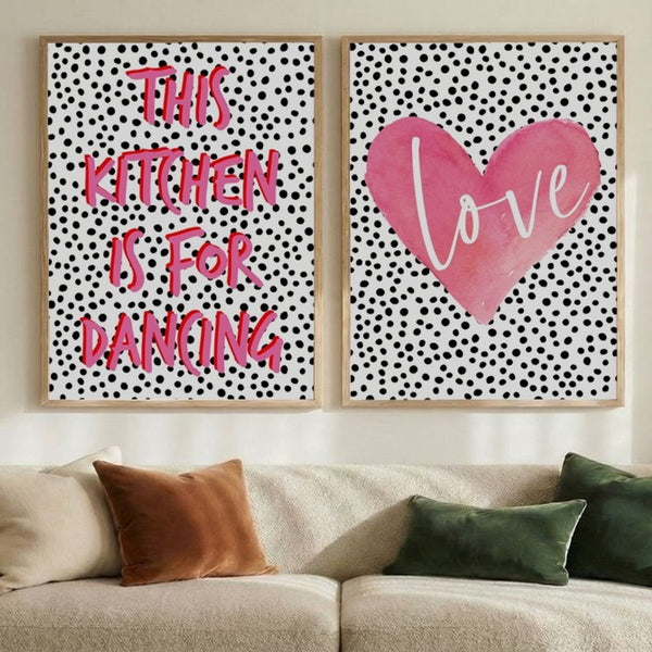 Set of 2 Pink Pop Dots