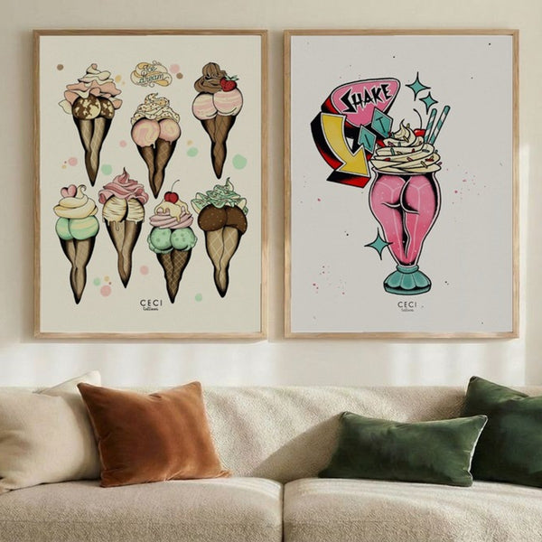 Set of 2 Sweet Retro