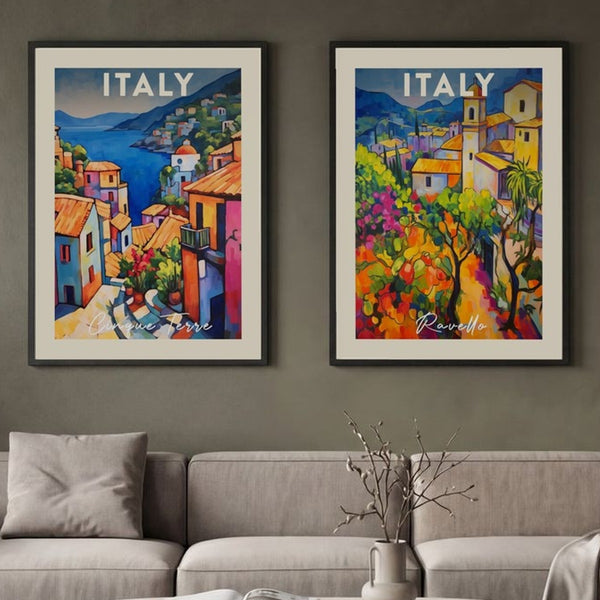 Set of 2 Vibrant Fauvist Italia