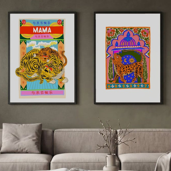 Set of 2 Vibrant Tiger Duo