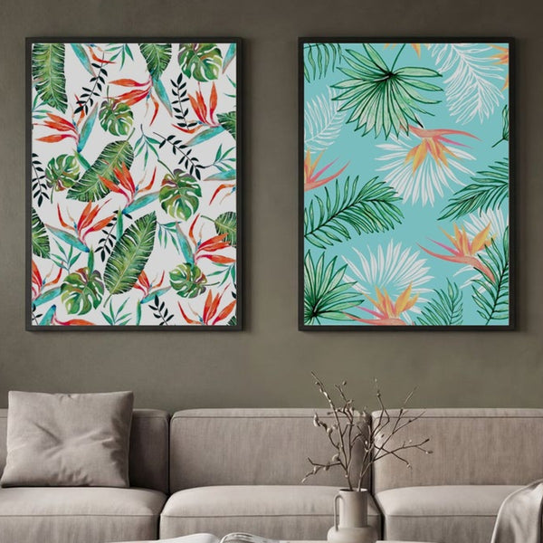 Set of 2 Vibrant Tropical
