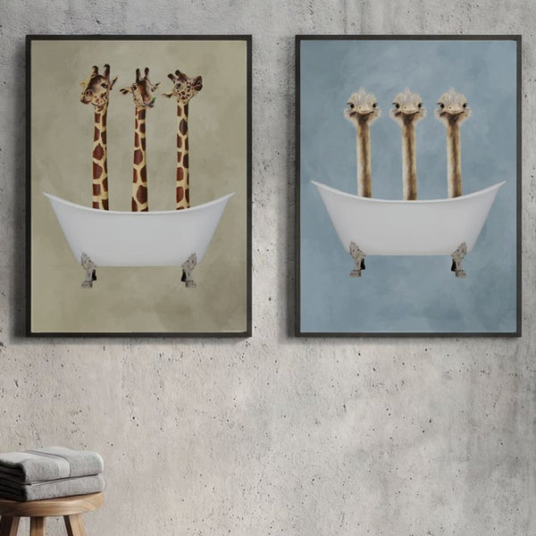 Set of 2 Whimsical Bathing