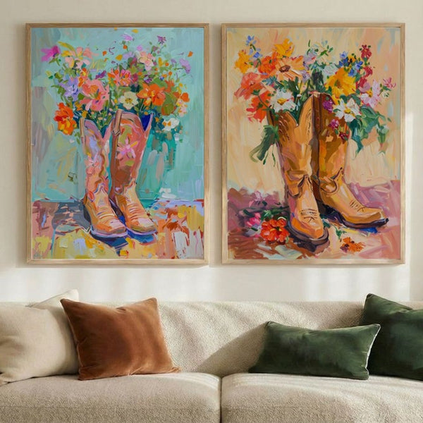 Set of 2 Wildflower Western