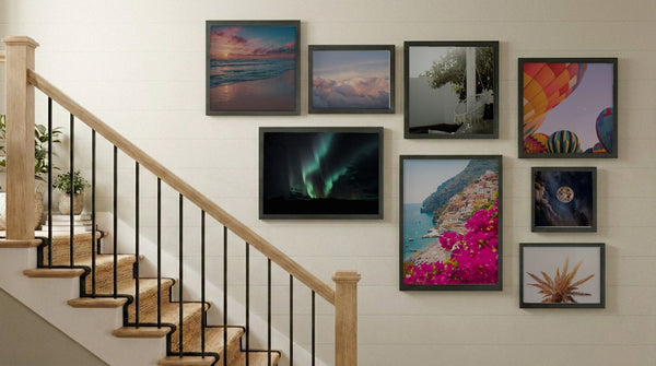 Travel Photography Art Style 8 Piece Staircase Gallery Wall