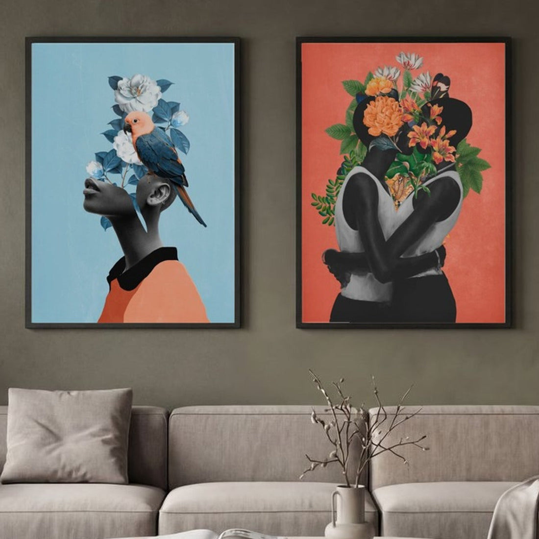 How to hang art without making holes in the wall