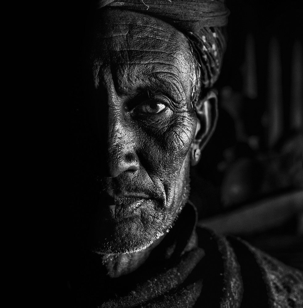 Face in dark