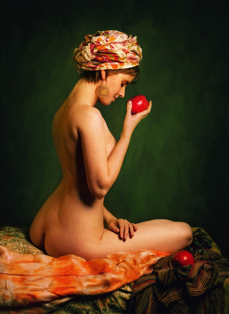 Girl with apple
