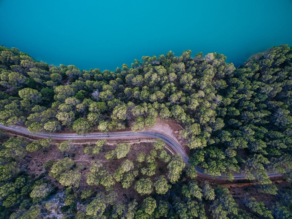 From above V