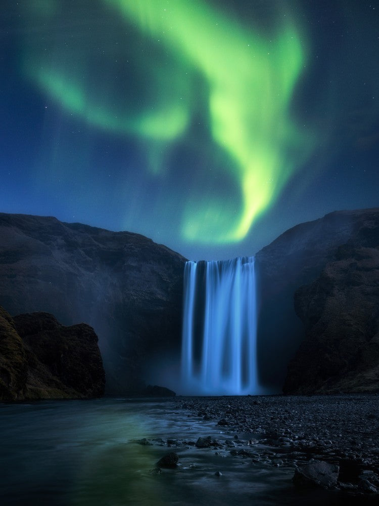 Skogafoss Aurora